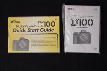 Handleiding Engels D100 Nikon + snel gids, manual + quick UK