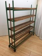 Groen industrieel bakkers rek/trolley, Ophalen, 150 tot 200 cm, Zo goed als nieuw, Metaal