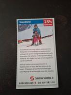 SnowWorld 25% korting, Tickets en Kaartjes, Drie personen of meer, Kortingsbon, Overige typen