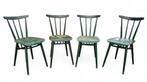 Vintage TON Spijlstoelen - Set van 4, Gebruikt, Overige kleuren, Vintage, Ophalen of Verzenden