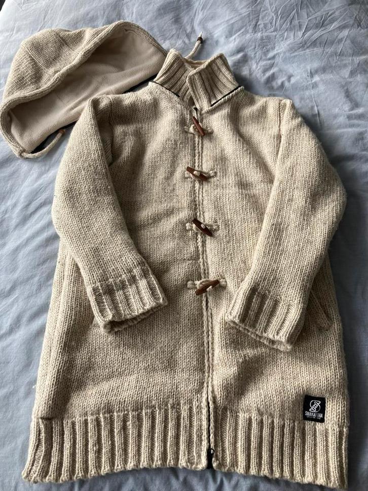 Warm Shakaloha Beige Wool Jacket with Toggle Buttons, Kleding | Dames, Jassen | Winter, Zo goed als nieuw, Maat 42/44 (L), Beige