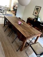Solid Wood Vintage Dining Table, Huis en Inrichting, Complete eetkamers, Ophalen of Verzenden, Gebruikt, Vintage, 8 stoelen of meer
