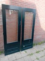 Dubbele tuindeuren 150x207cm hoog enkel glas, Ophalen, 120 cm of meer, 200 tot 215 cm, Glas
