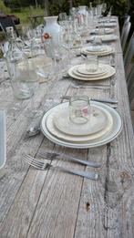 Compleet servies te huur, borden, glazen en bestek, Ophalen, Overige materialen, Gebruikt, Overige stijlen