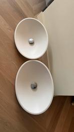 2 Solid Surface Wastafels - Nieuwstaat!, Doe-het-zelf en Verbouw, Sanitair, Ophalen of Verzenden, Zo goed als nieuw, Steen, Wastafel