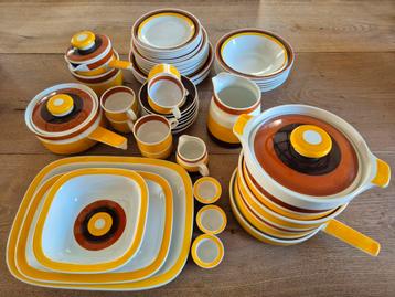 Vintage Rörstrand Fokus Servies - Retro Geel/Oranje/Bruin beschikbaar voor biedingen
