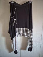 Heel aparte lange harembroek zwart wit 46/48, Ophalen of Verzenden, Zo goed als nieuw, Overige kleuren, Broek of Spijkerbroek