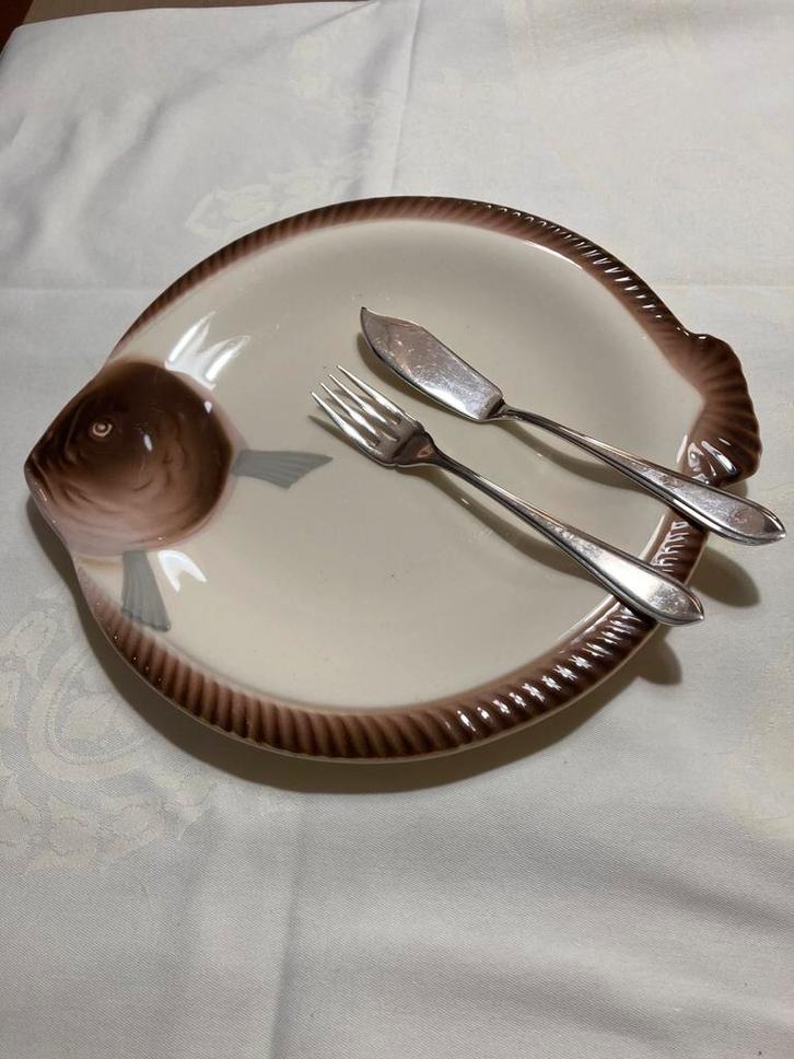 Voor uw kerstdiner 6 visborden v Lowgy France. Coperhauque, Antiek en Kunst, Antiek | Keramiek en Aardewerk, Ophalen