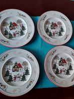 4 gebakbordjes wedgwood windsor kerst, Huis en Inrichting, Keuken | Servies, Ophalen, Zo goed als nieuw, Bord(en), Wedgwood
