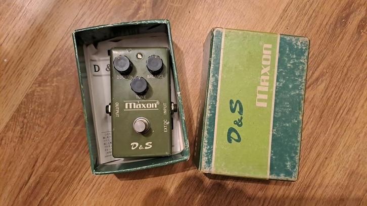 Maxon D&S Distortion Sustainer 70's Vintage Pedal met Doos, Muziek en Instrumenten, Effecten, Gebruikt, Distortion, Overdrive of Fuzz