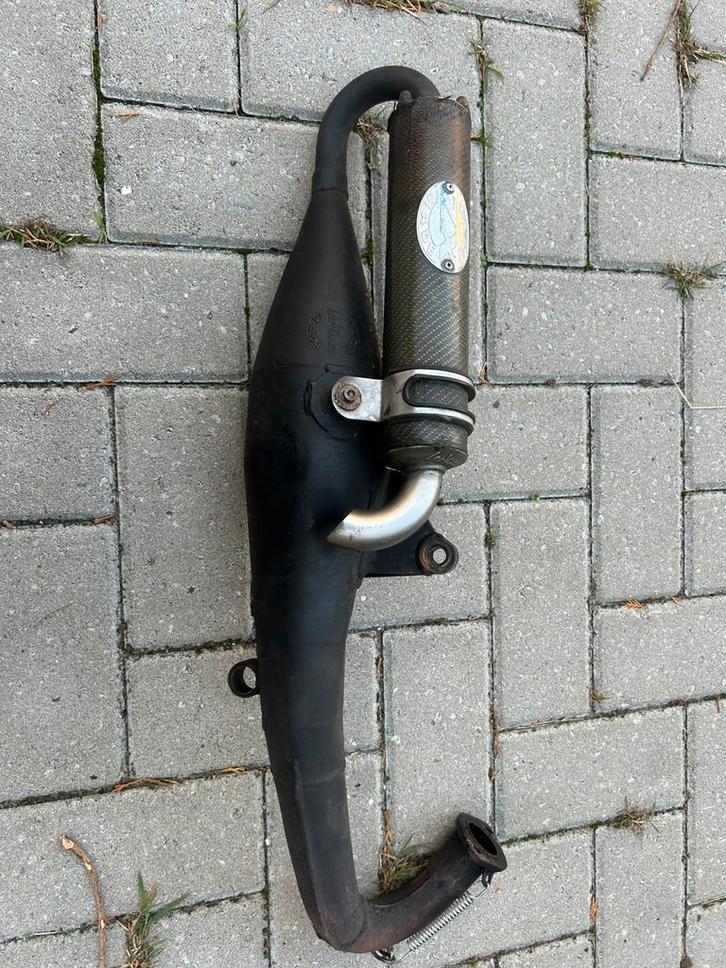 Leovince terugloop uitlaat (125/180), Fietsen en Brommers, Brommers | Tuning en Styling, Zo goed als nieuw, Ophalen of Verzenden