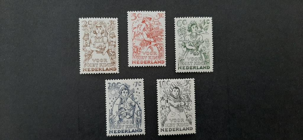 Nederland 1949 nvph 544/548 ongebruikt (Davo), Ophalen of Verzenden, Na 1940, Postfris
