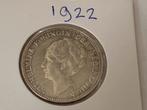 Prachtige zilveren gulden wilhelmina 1922, Ophalen of Verzenden, Koningin Wilhelmina, 1 gulden