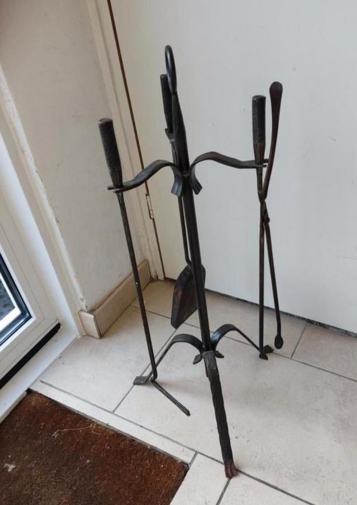 Zwart open haard stel, Ophalen of Verzenden, Gebruikt