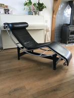 IZGS LC4 Cassina Corbusier zwart leer Chaise longue fauteuil, Huis en Inrichting, Minder dan 150 cm, Leer, Eenpersoons, Ophalen