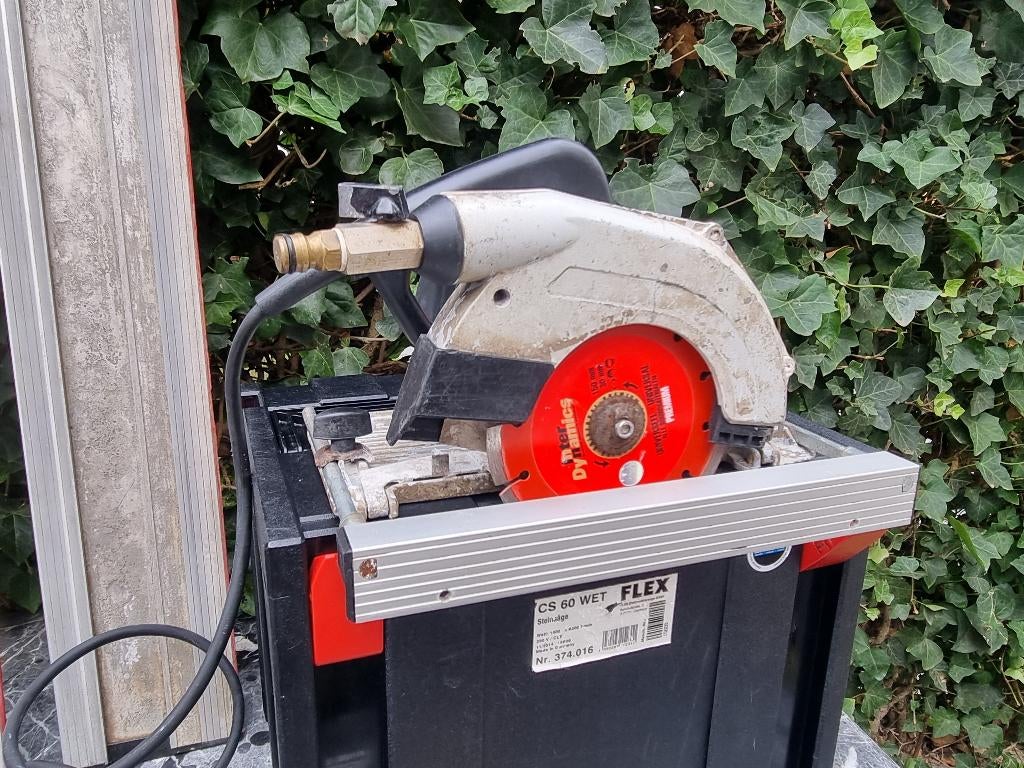 FLEX CS60 Tegelzaag met geleiderails, Doe-het-zelf en Verbouw, Gereedschap | Zaagmachines, Zo goed als nieuw, Invalzaag, 1200 watt of meer