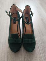 Donkergroene suede pumps - Lola Ramona, Nieuw, Groen, Ophalen of Verzenden