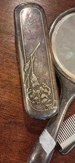 Vintage Spiegel met Borstel en Kam Set, Antiek en Kunst, Ophalen of Verzenden