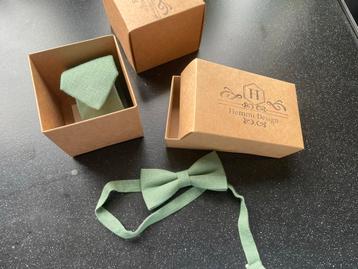 Kinder stropdas en vlinderstrik olijfgroen beschikbaar voor biedingen