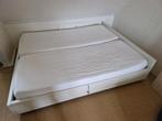 Tweepersoons bed, gratis afhalen!, Ophalen, Gebruikt, Wit, Tweepersoons