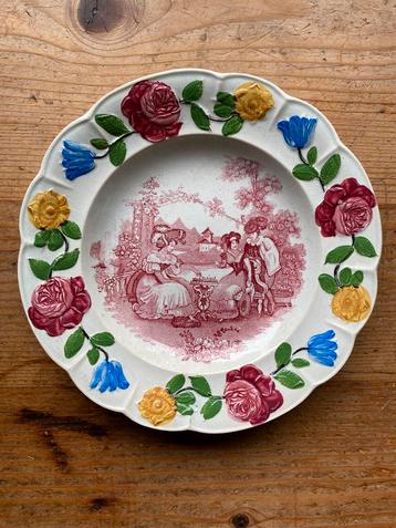 Kinder transferware bordje Cornfoot Engeland beschikbaar voor biedingen