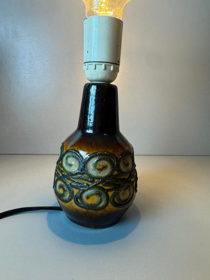 Vintage West Germany Keramiek Tafellamp, Huis en Inrichting, Lampen | Vloerlampen, Gebruikt, Minder dan 100 cm, Overige materialen