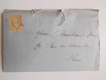 Frankrijk, Vouwbrief Gestempeld Place De La Bourse Paris1867 beschikbaar voor biedingen