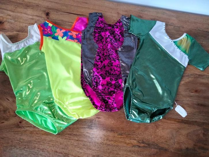 Turnpakjes/turnpakje/turnpak/gympakje maat 128, Sport en Fitness, Turnen, Zo goed als nieuw, Turnpak(je), Kindermaat 122 t/m 140