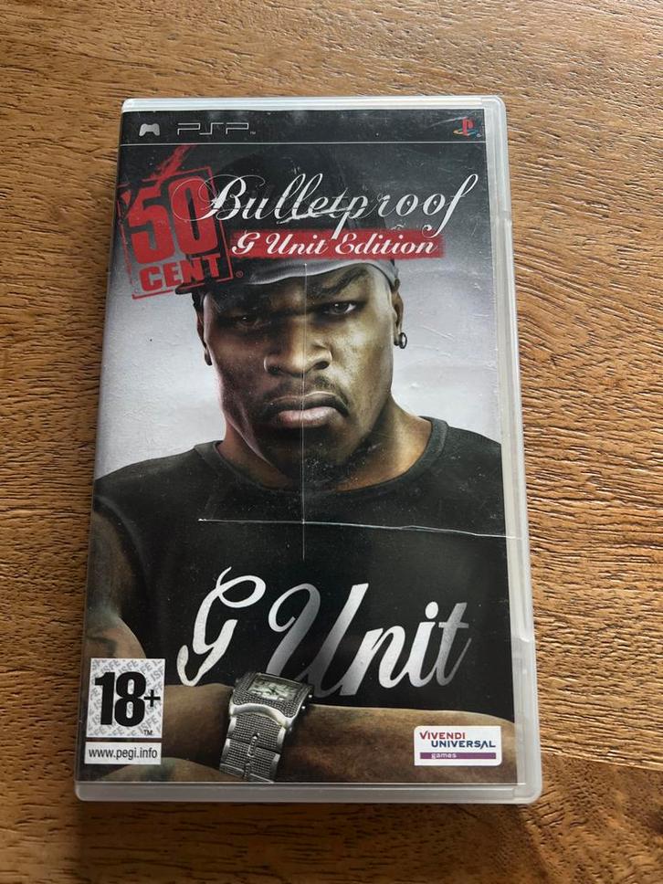 50 Cent Bulletproof G Unit PSP, Spelcomputers en Games, Games | Sony PlayStation Portable, Gebruikt, Shooter, 1 speler, Vanaf 18 jaar