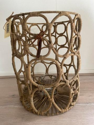 Riviera maison rattan windlicht Groot 