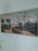 Antiek Schilderij - Landschap 50x100cm, Antiek en Kunst, Ophalen