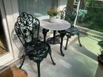Bistro tuin balkon set gietijzer, Overige materialen, Zo goed als nieuw, Tuinset, Ophalen