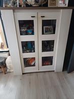 Lynn Vitrinekast met glazen deuren, Ophalen, Met deur(en), 100 tot 150 cm, Glas