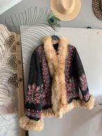 Vintage afghaanse lammy coat S M bohemian jas, -, Ophalen of Verzenden, Zo goed als nieuw, Maat 36 (S)