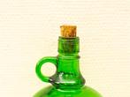 groene glazen fles met kurk 32784, Minder dan 50 cm, Groen, Glas, Gebruikt