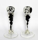 2 glazen kandelaren - Habitat, Ophalen, Overige materialen, Zo goed als nieuw, Kandelaar
