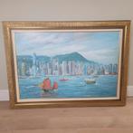 P.C. Chan schilderij Hong Kong, Antiek en Kunst, Kunst | Schilderijen | Klassiek, Ophalen of Verzenden