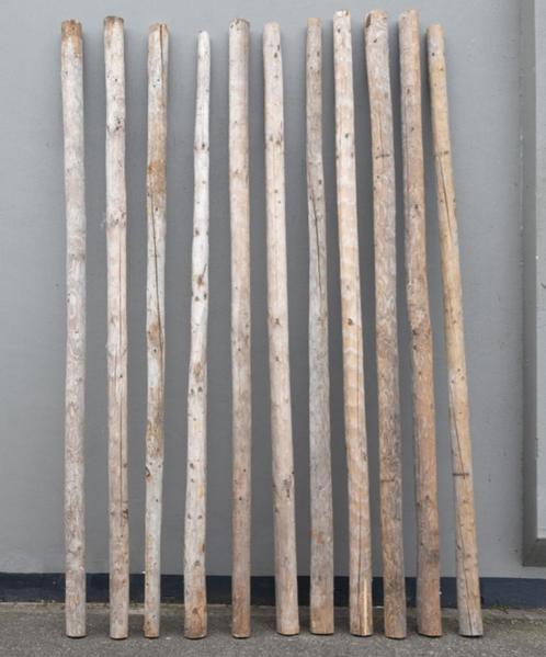 1 set 11 stuks Kastanjepaal hout 4 meter, Tuin en Terras, Palen, Balken en Planken, Gebruikt, Palen, 250 cm of meer, Ophalen of Verzenden