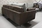 Prachtige bank JAZZ Jess Design leer Bonanza Mouse naturel, Huis en Inrichting, Fauteuils, Ophalen, Zo goed als nieuw, Metaal