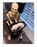 Opgezette muis in doodskistje met skelet Gotic Halloween, Verzamelen, Dierenverzamelingen, Ophalen of Verzenden, Zo goed als nieuw