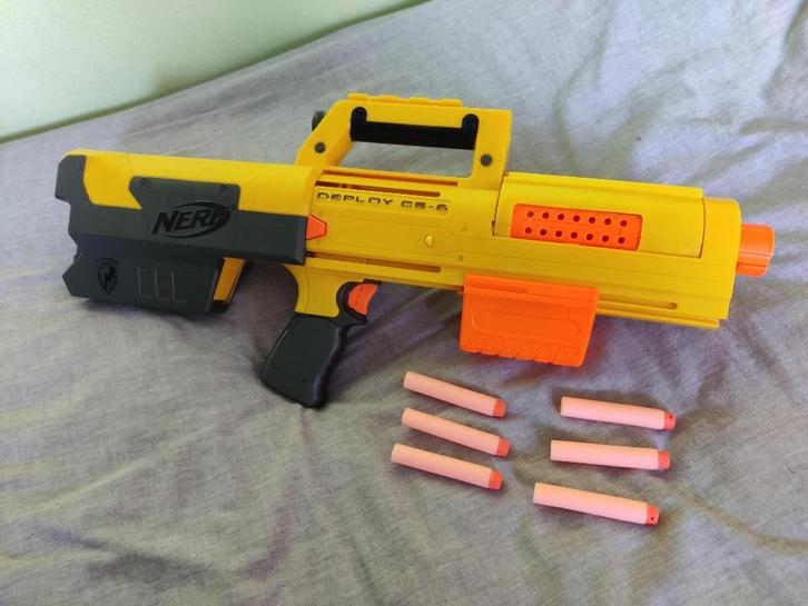 Nerf Deploy CS-6, Kinderen en Baby's, Speelgoed | Buiten | Actiespeelgoed, Gebruikt, Ophalen of Verzenden