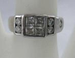 Prachtige vintage 925 ring met bergkristallen (6646-1692), Ophalen, Dame of Heer, Zilver, Zilver