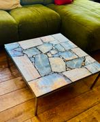 Marmeren vintage design tafel antiek 80x80x33, Ophalen, 50 tot 100 cm, Zo goed als nieuw, Minder dan 50 cm