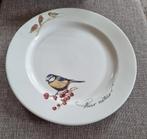 HvD Puur Natuur borden met vogels,  4 stuks, Huis en Inrichting, Keuken | Servies, Ophalen, Gebruikt, Overige stijlen, Bord(en)