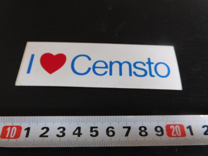 sticker i love Cemsto, Verzamelen, Stickers, Zo goed als nieuw, Bedrijf of Vereniging, Ophalen