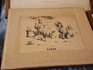 1829. Hand ingekleurde lithos Henri Monnier. beschikbaar voor biedingen