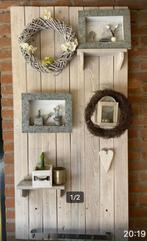 groot houten wandbord whitewash, Huis en Inrichting, Woonaccessoires | Wanddecoraties, Ophalen, Zo goed als nieuw