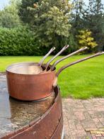Koperen Steelpannen - Set van 4, Huis en Inrichting, Keuken | Potten en Pannen, Ophalen of Verzenden, Gebruikt, Overige materialen