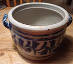 Oude aardewerk bloempot met oren Keulse pot, Ophalen of Verzenden