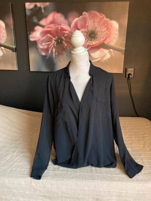 transparante damesblouse Mexx, Kleding | Dames, Blouses en Tunieken, Gedragen, Maat 42/44 (L), Zwart, Verzenden